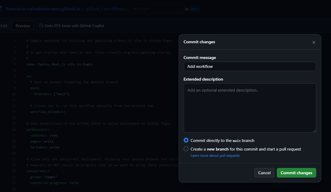 commit workflow