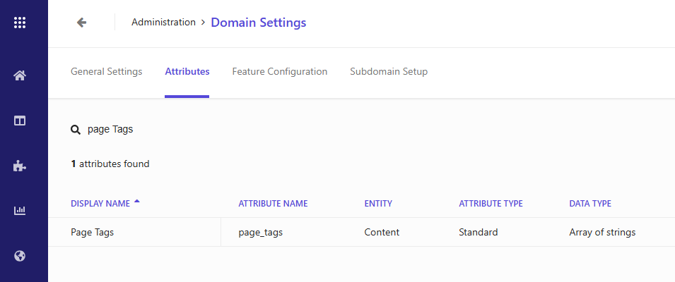 attributes setup